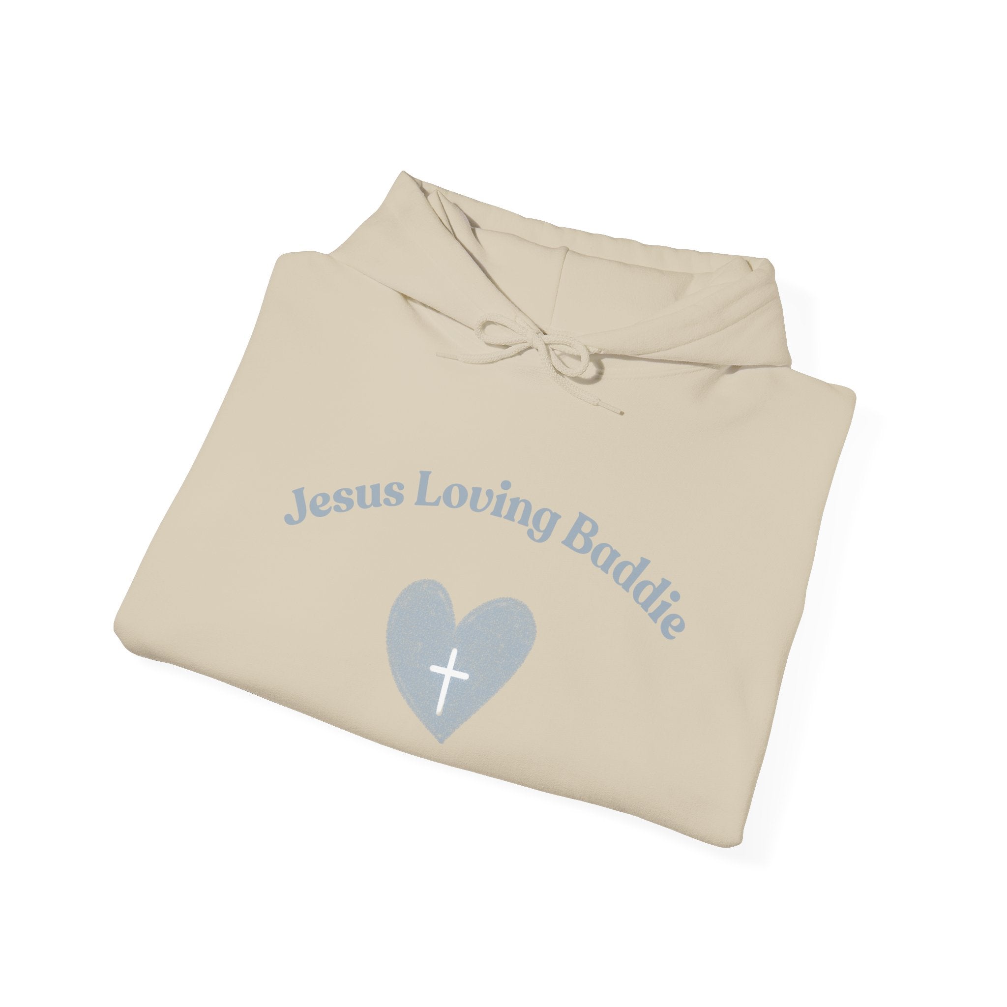 Jesus Loving Baddie Hoodie — Psalm 46:5 Christian Heart Cross Pullover