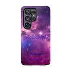 Galaxy "You Are Worthy" Phone Case — Motivational Nebula Design, Customizable Text
