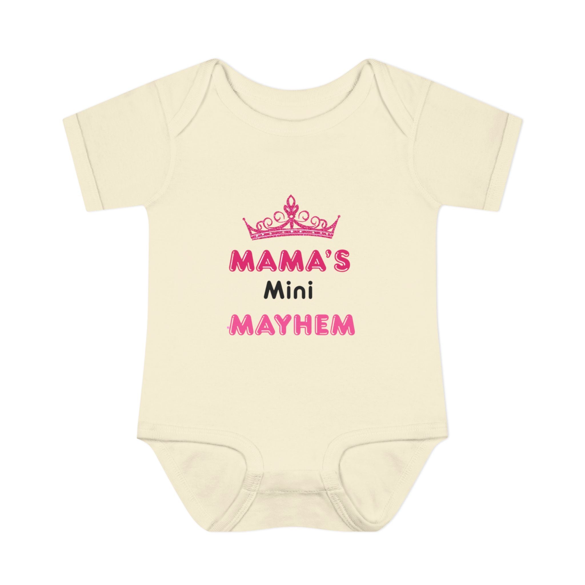Infant Bodysuit — “Mama’s Mini Mayhem” Cute Princess Baby Onesie