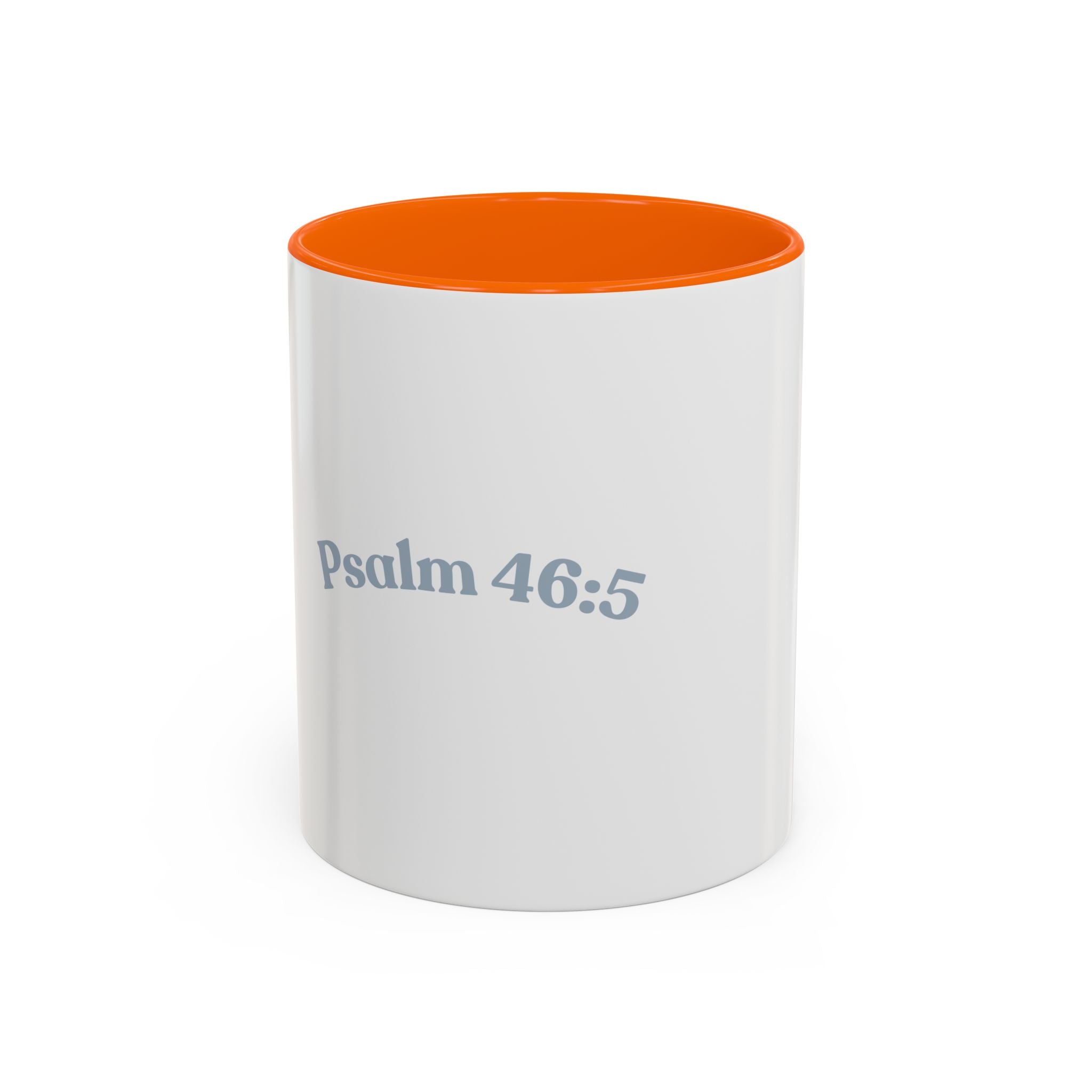 Psalm 46:5 Faith Coffee Mug — Minimal Cross Accent (11/15oz)