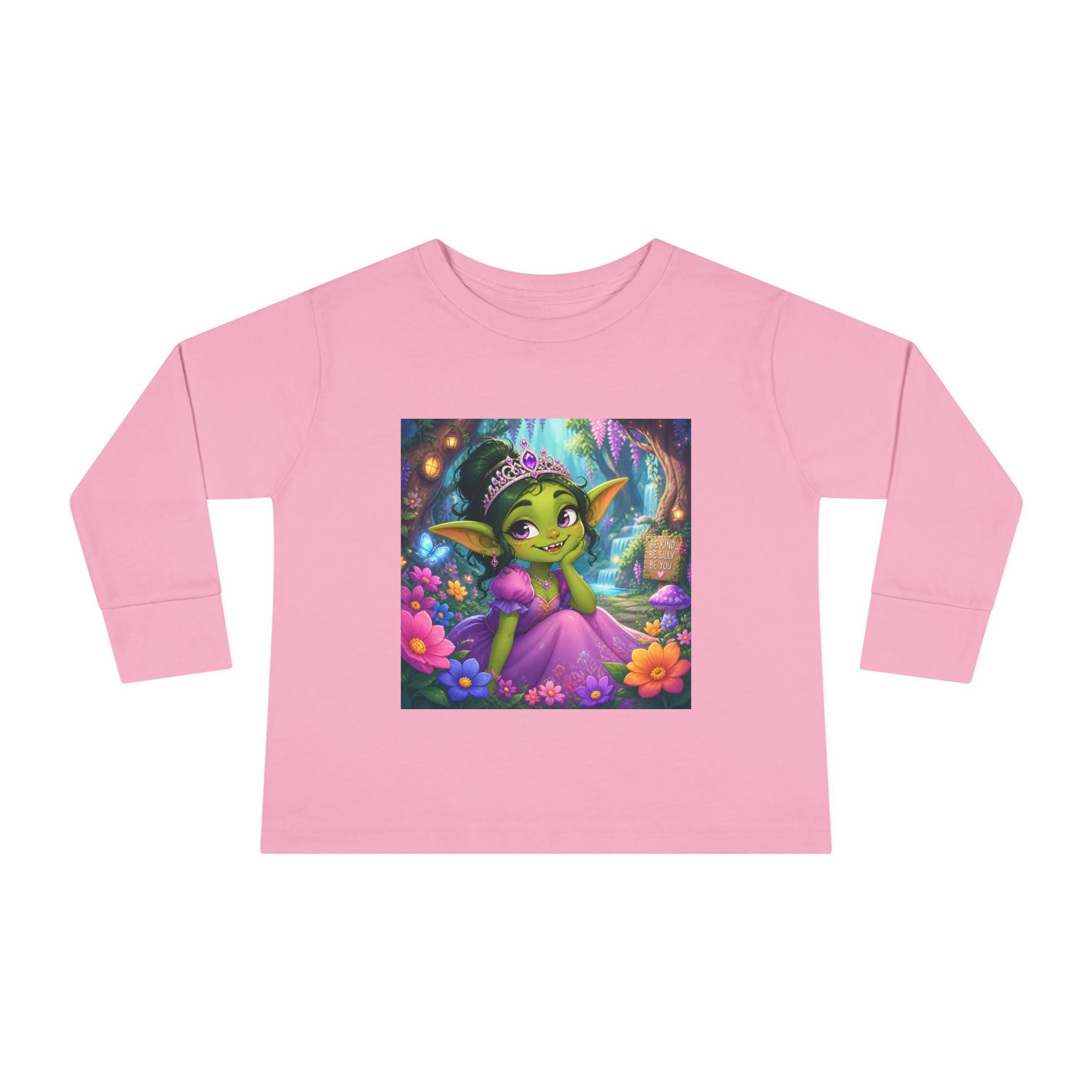 Goblin Princess Toddler Long Sleeve Tee — Cute Fantasy Fairy Garden Shirt