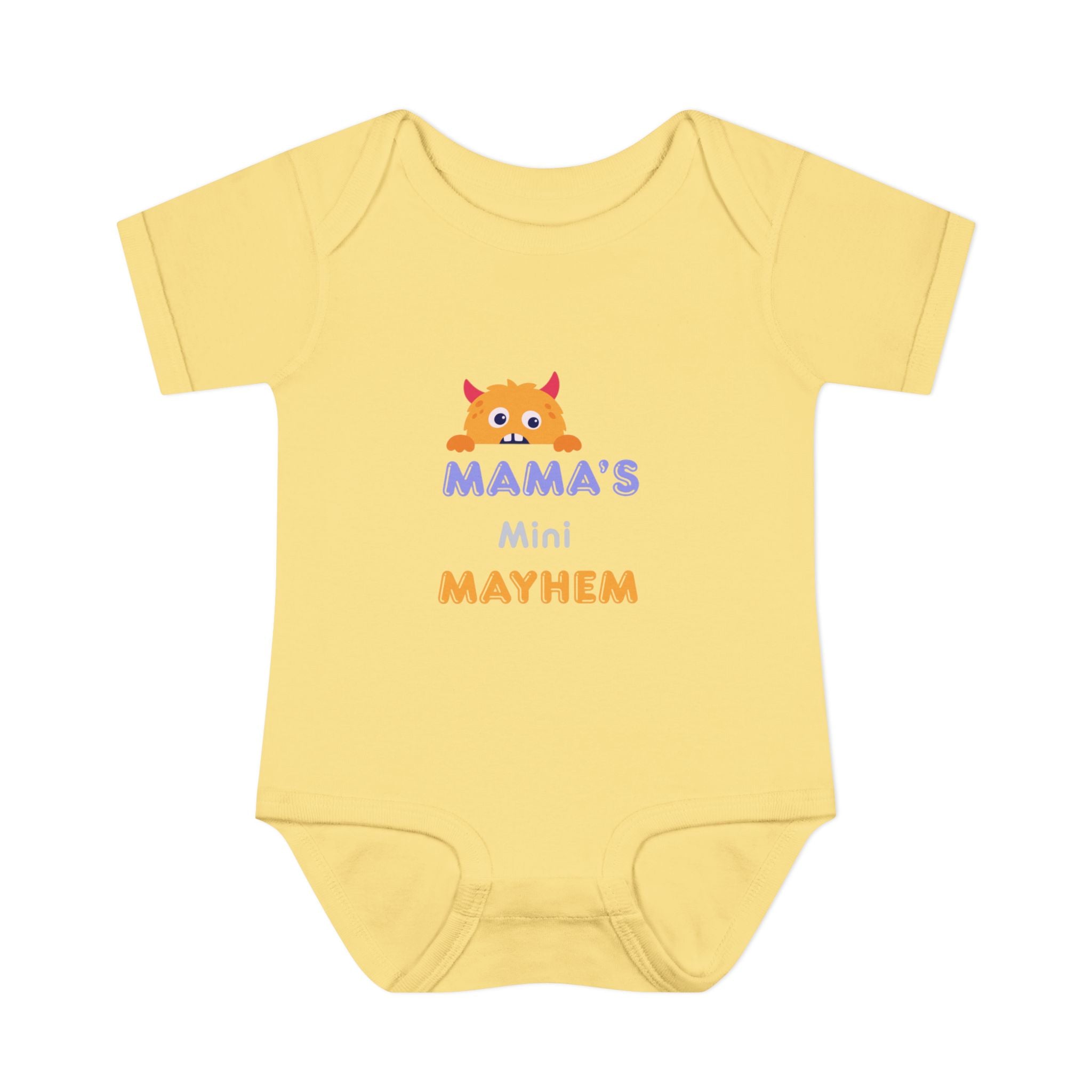 Baby Bodysuit - "Mama’s Mini Mayhem" Cute Monster Infant Onesie
