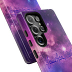 Galaxy "You Are Worthy" Phone Case — Motivational Nebula Design, Customizable Text