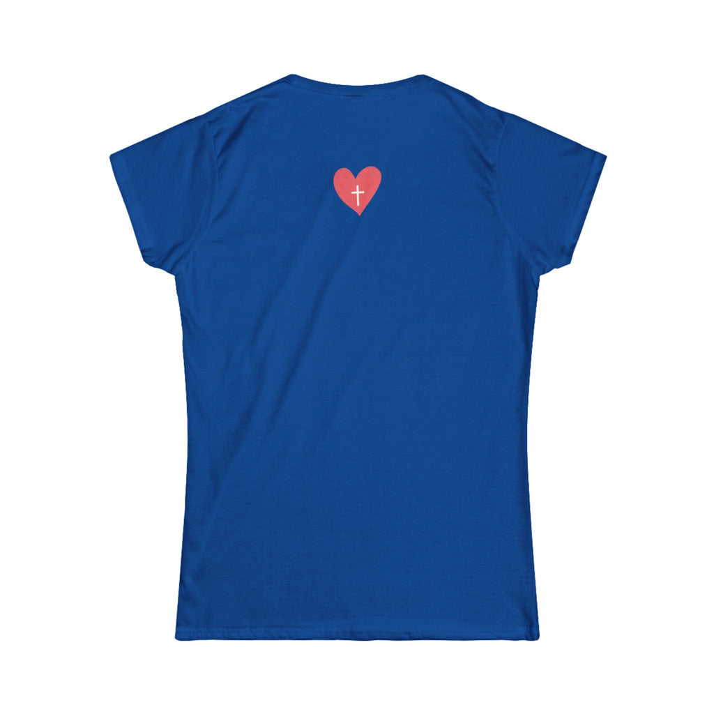 Jesus Loving Baddie Tee — Christian Graphic Women's T‑Shirt with Heart Cross Back