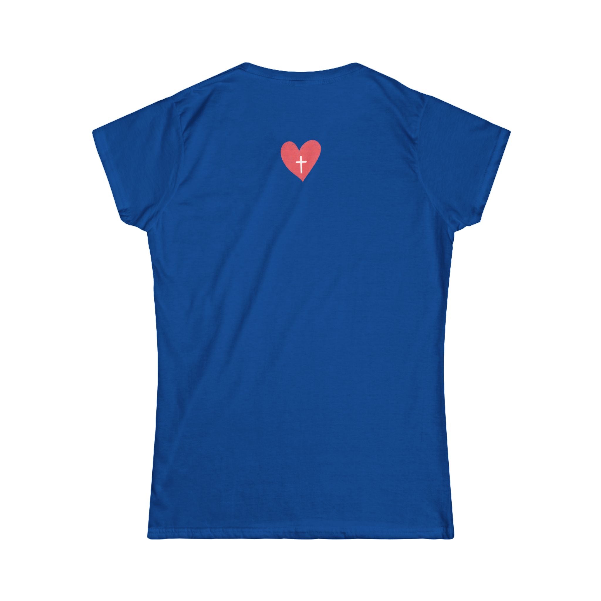 Jesus Loving Baddie Tee — Christian Graphic Women's T‑Shirt with Heart Cross Back