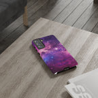 Galaxy "You Are Worthy" Phone Case — Motivational Nebula Design, Customizable Text