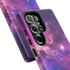 Galaxy "You Are Worthy" Phone Case — Motivational Nebula Design, Customizable Text