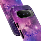 Galaxy "You Are Worthy" Phone Case — Motivational Nebula Design, Customizable Text