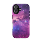 Custom Galaxy Phone Case — Personalized Purple Nebula iPhone Cover with Text