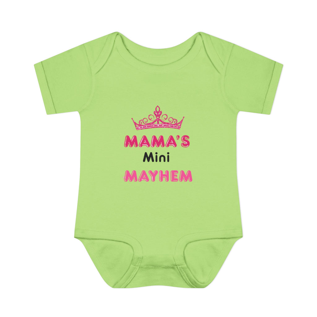 Infant Bodysuit — “Mama’s Mini Mayhem” Cute Princess Baby Onesie