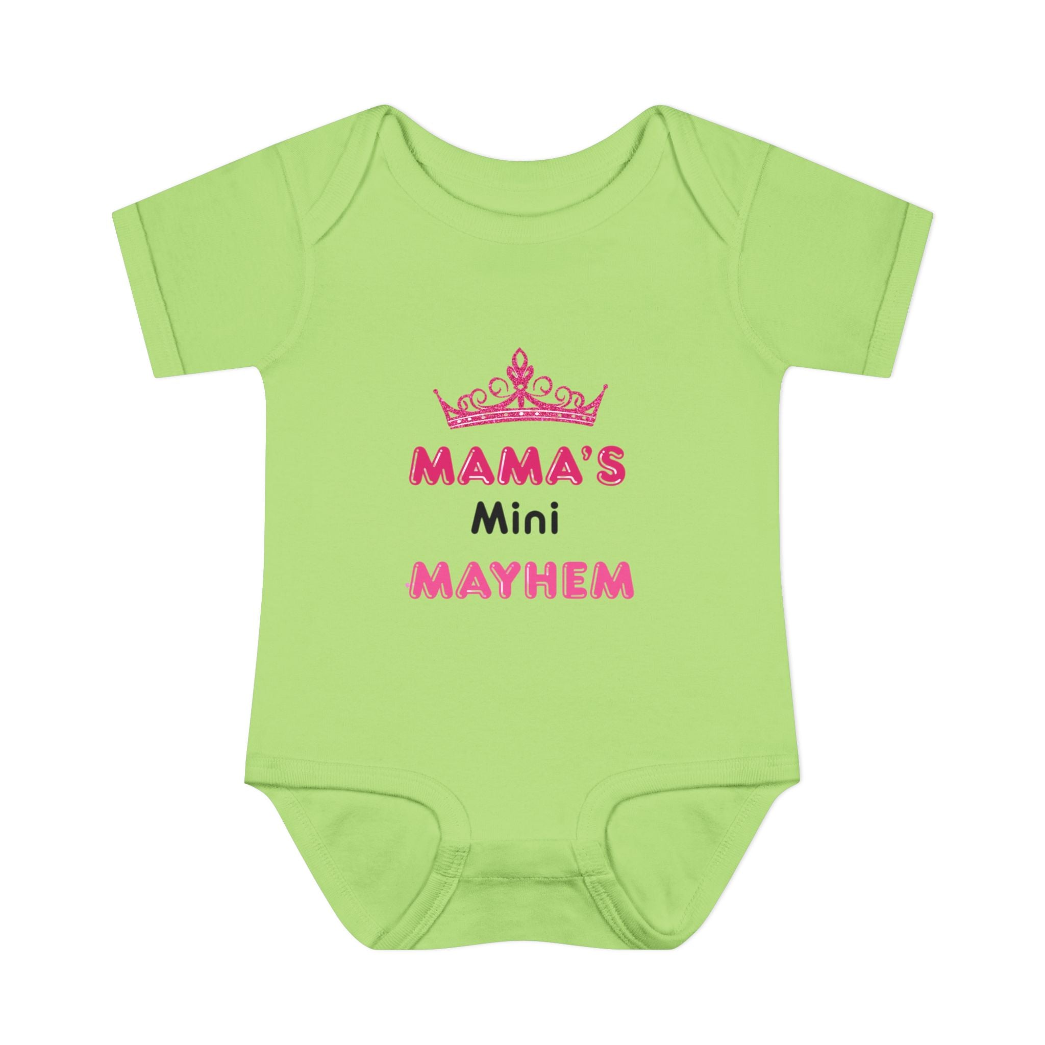 Infant Bodysuit — “Mama’s Mini Mayhem” Cute Princess Baby Onesie