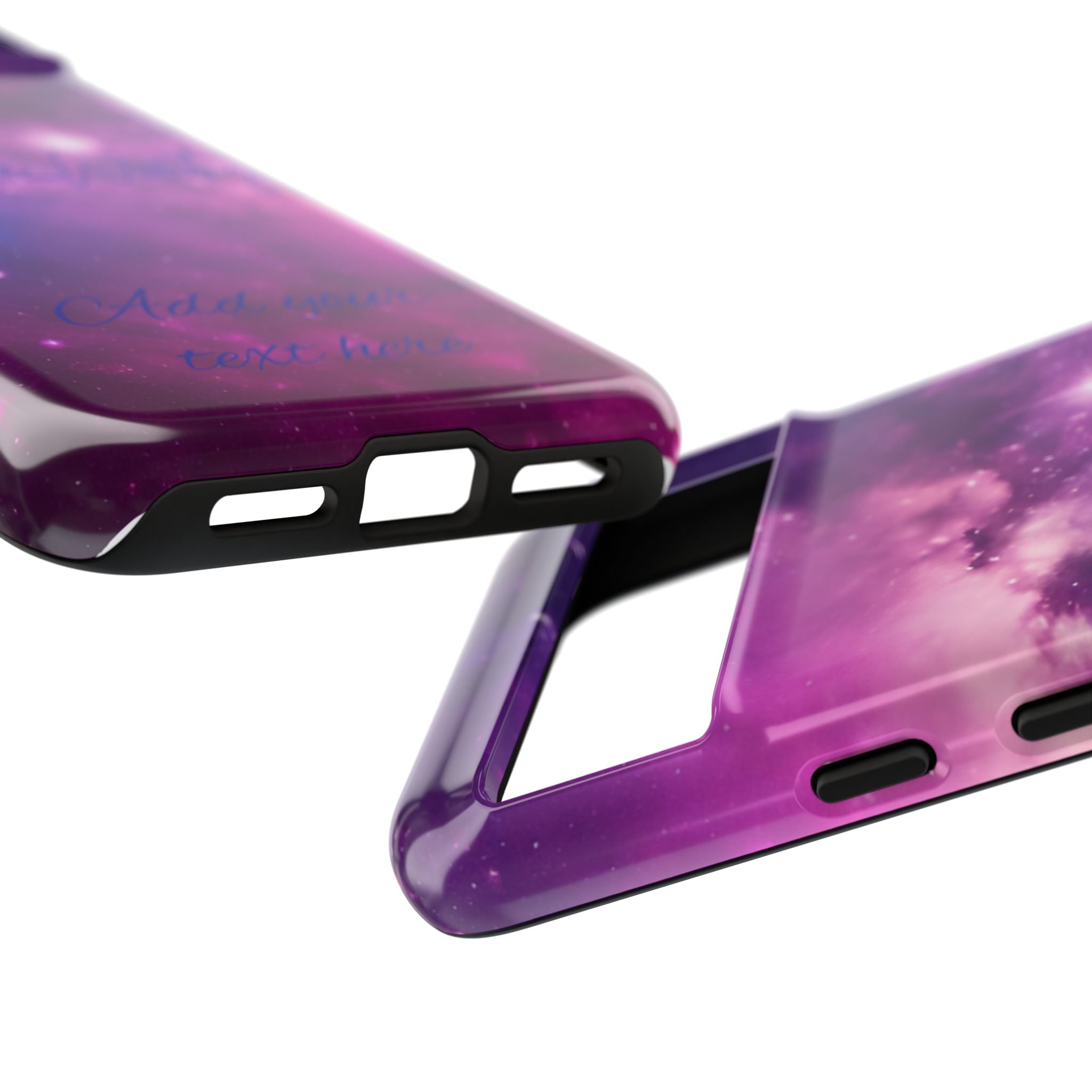 Galaxy "You Are Worthy" Phone Case — Motivational Nebula Design, Customizable Text