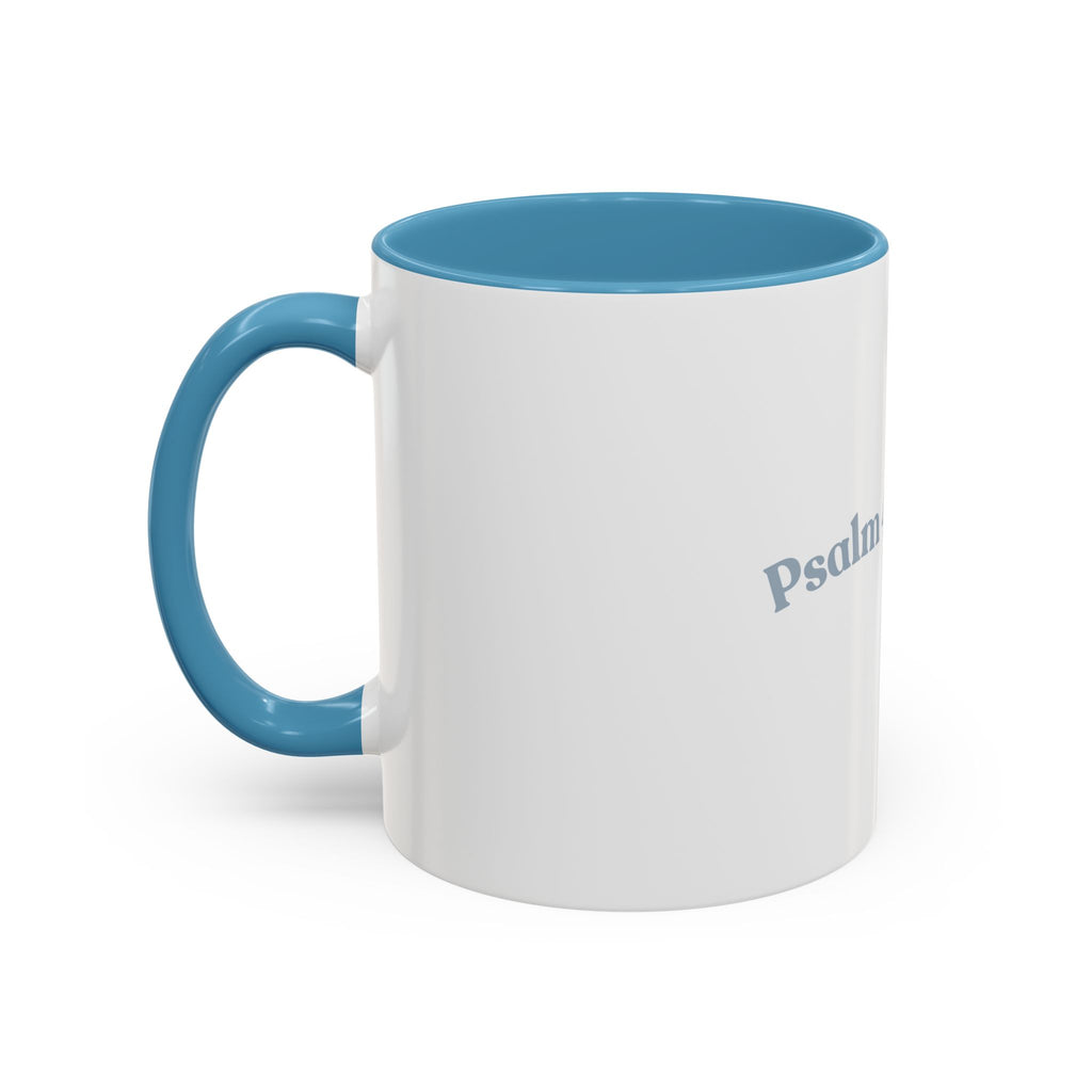 Psalm 46:5 Faith Coffee Mug — Minimal Cross Accent (11/15oz)