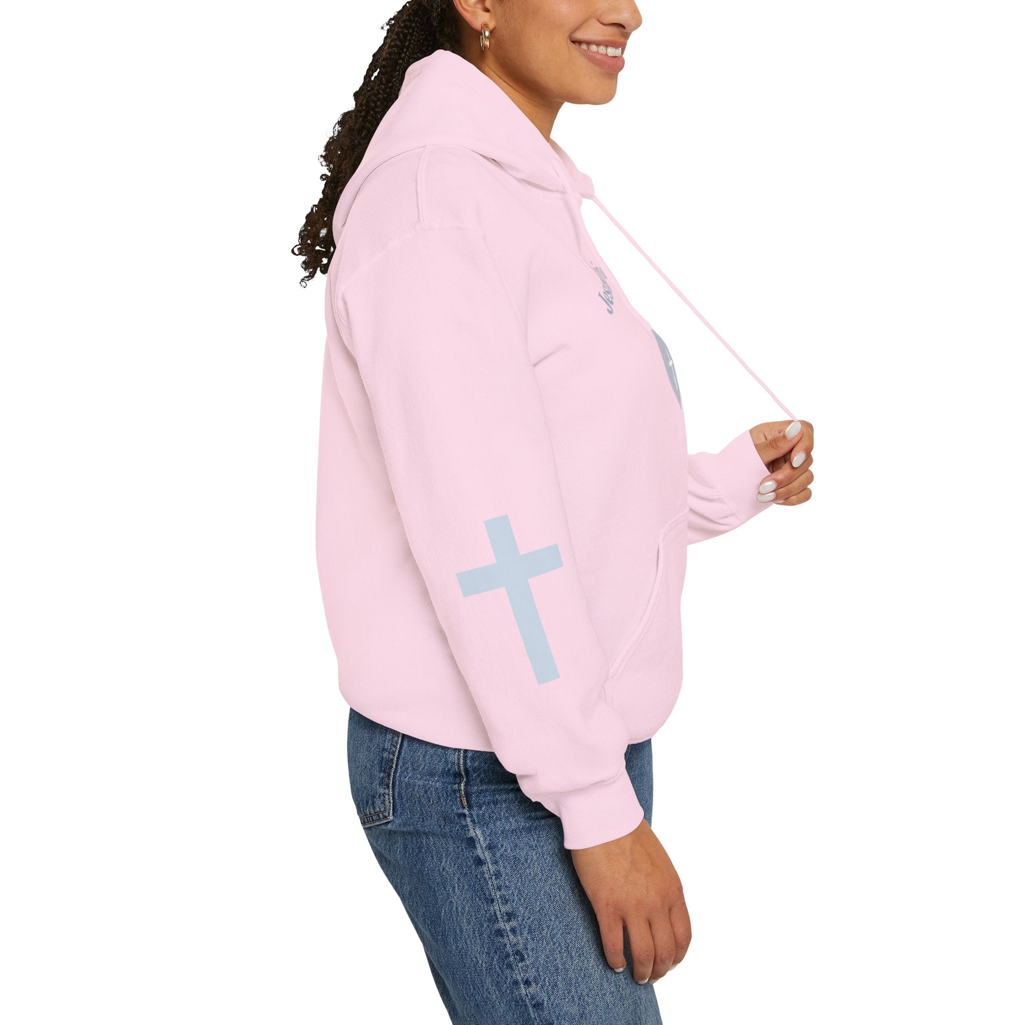 Jesus Loving Baddie Hoodie — Psalm 46:5 Christian Heart Cross Pullover