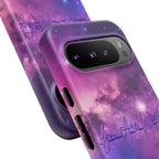 Galaxy "You Are Worthy" Phone Case — Motivational Nebula Design, Customizable Text