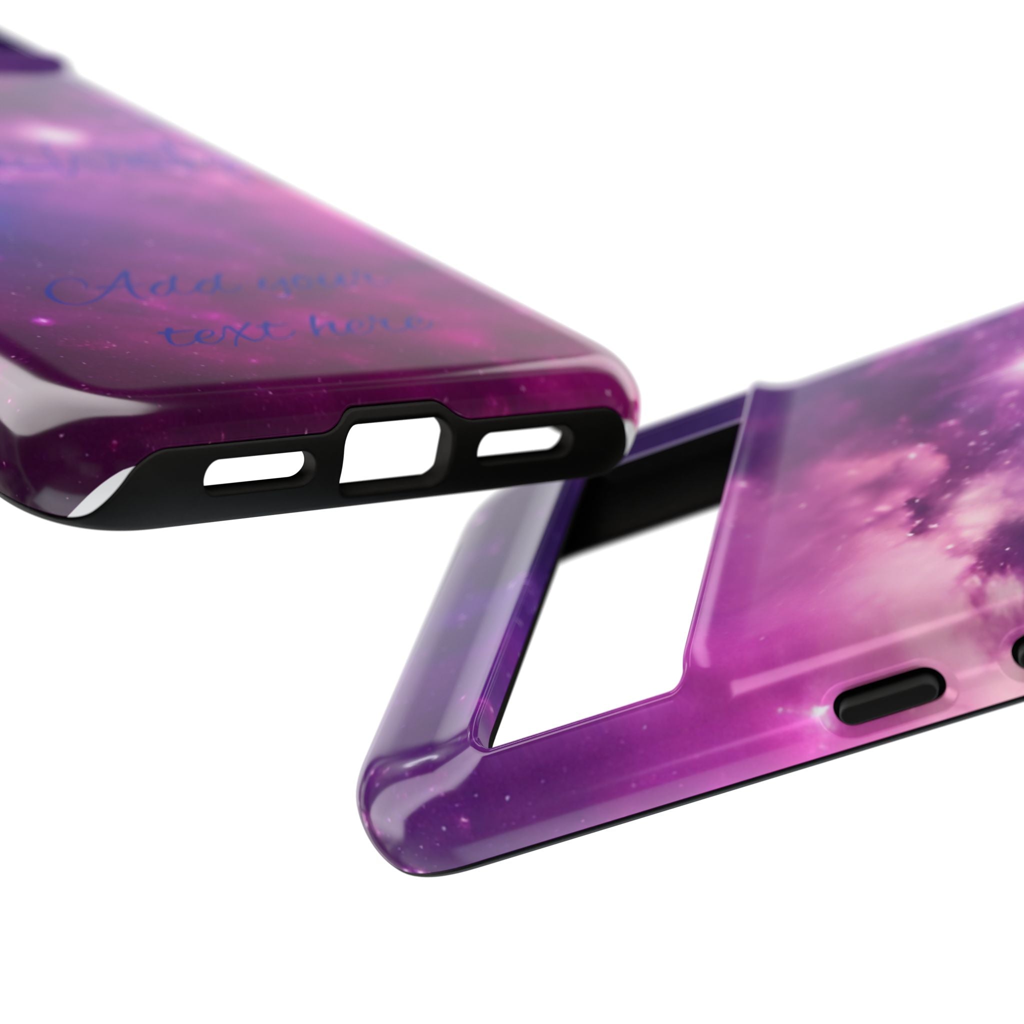 Galaxy "You Are Worthy" Phone Case — Motivational Nebula Design, Customizable Text