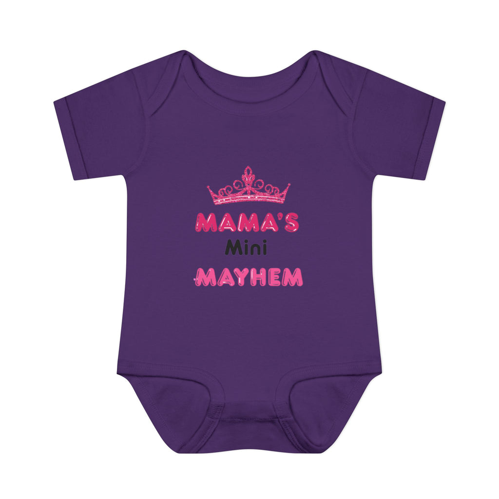 Infant Bodysuit — “Mama’s Mini Mayhem” Cute Princess Baby Onesie