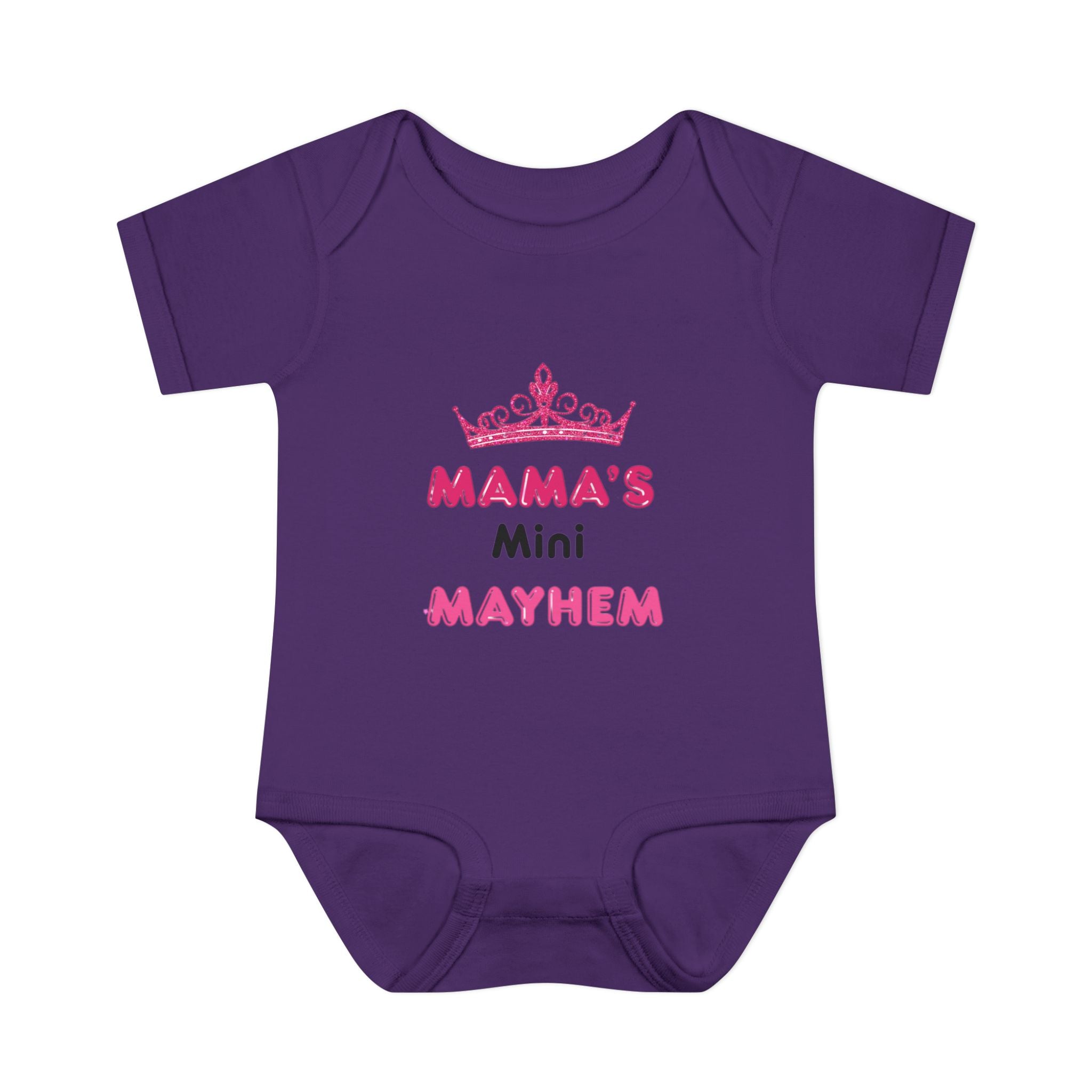 Infant Bodysuit — “Mama’s Mini Mayhem” Cute Princess Baby Onesie