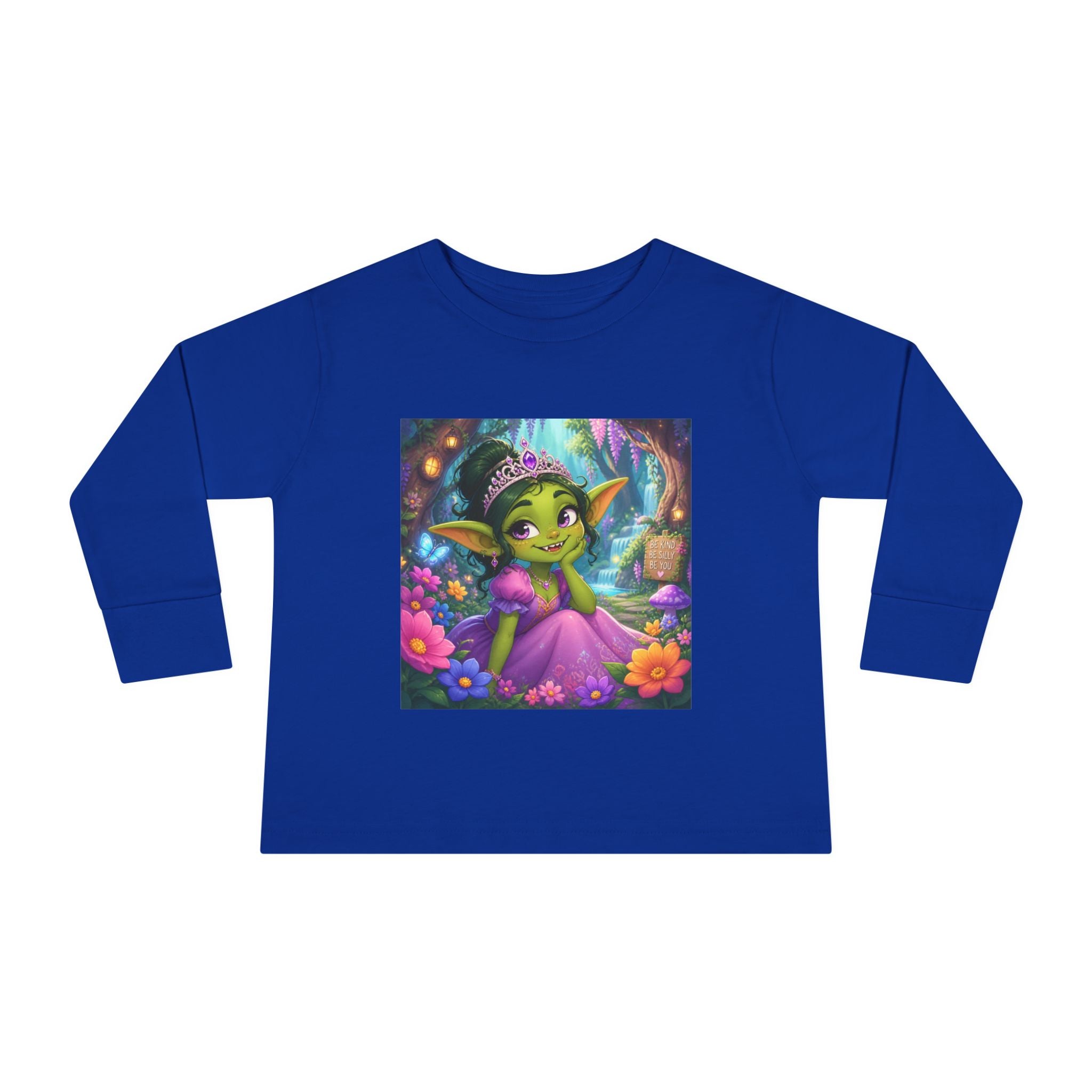 Goblin Princess Toddler Long Sleeve Tee — Cute Fantasy Fairy Garden Shirt
