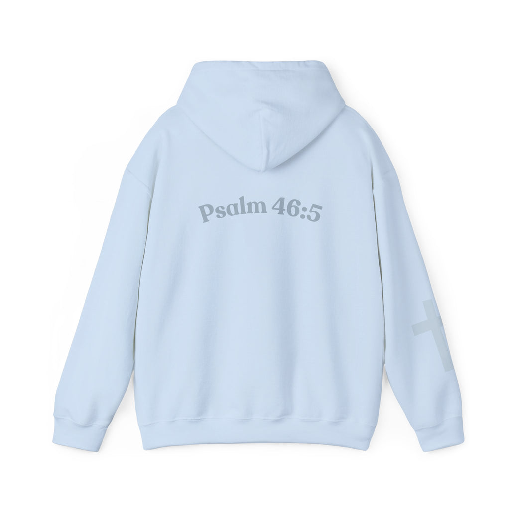 Jesus Loving Baddie Hoodie — Psalm 46:5 Christian Heart Cross Pullover