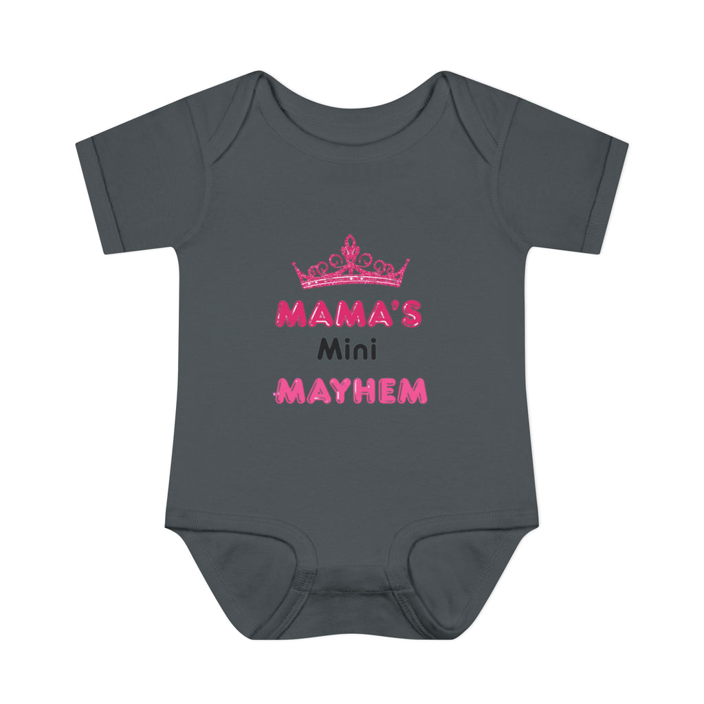 Infant Bodysuit — “Mama’s Mini Mayhem” Cute Princess Baby Onesie