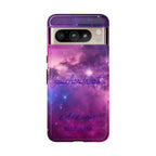 Galaxy "You Are Worthy" Phone Case — Motivational Nebula Design, Customizable Text