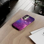 Galaxy "You Are Worthy" Phone Case — Motivational Nebula Design, Customizable Text