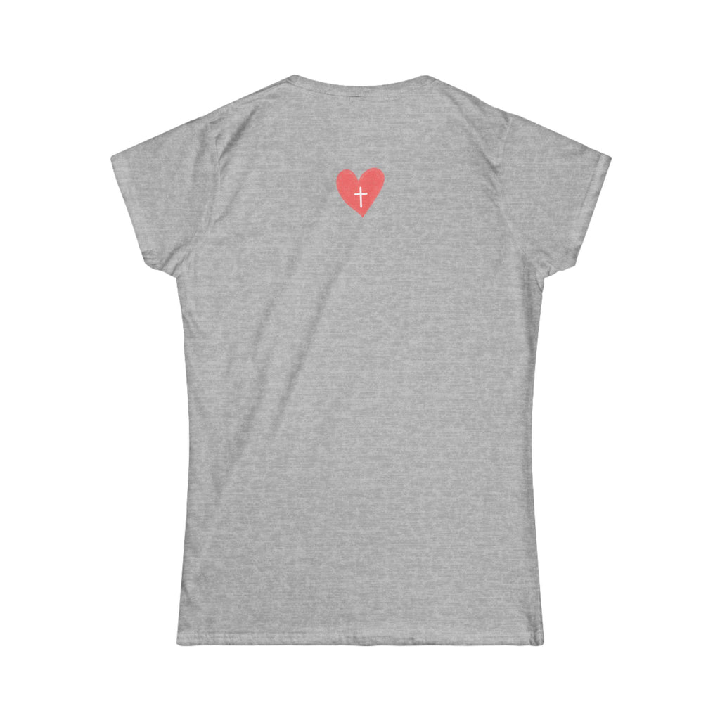 Jesus Loving Baddie Tee — Christian Graphic Women's T‑Shirt with Heart Cross Back