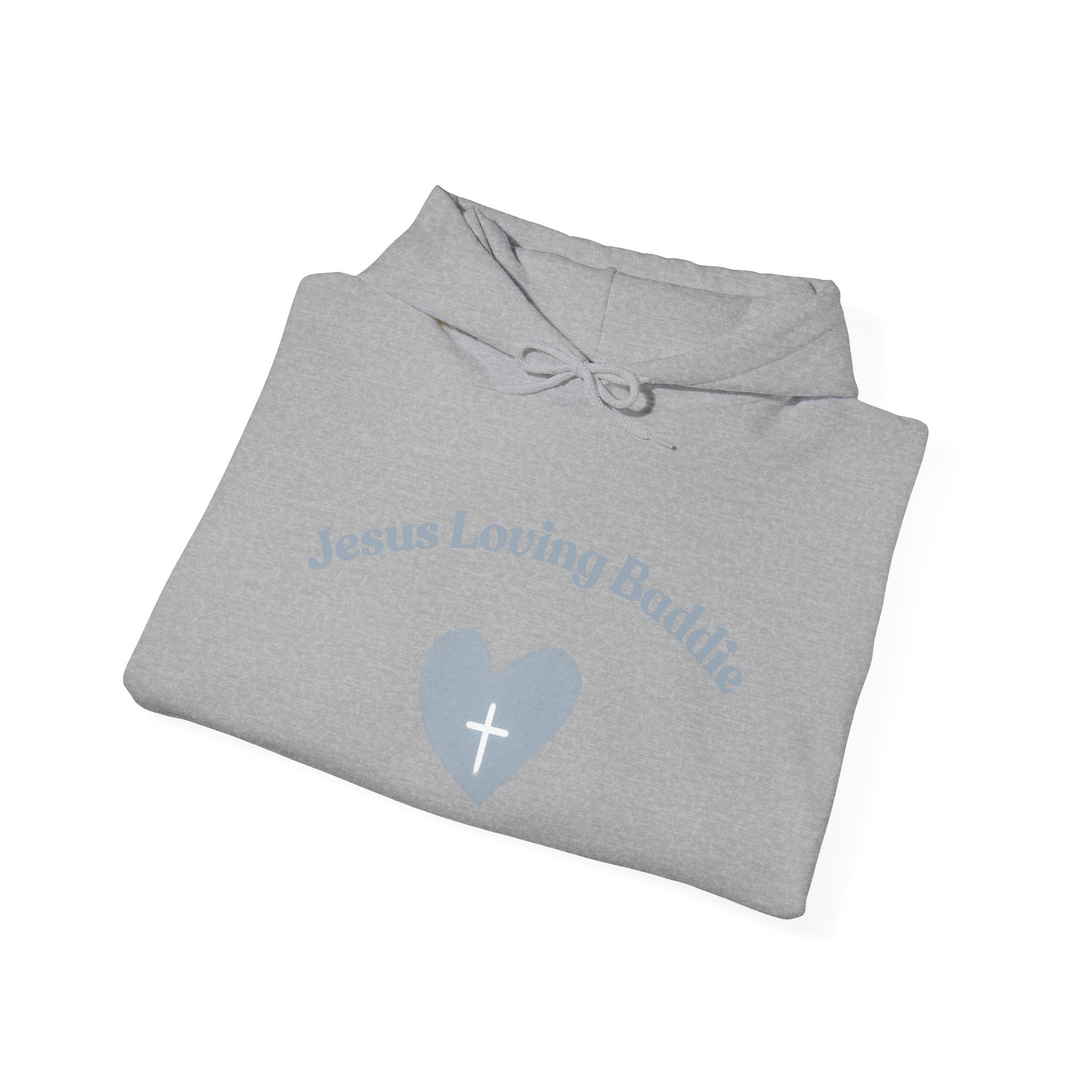 Jesus Loving Baddie Hoodie — Psalm 46:5 Christian Heart Cross Pullover