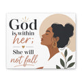 God Is Within Her Canvas Wall Art — Inspirational Christian Quote