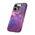 Custom Galaxy Phone Case — Personalized Purple Nebula iPhone Cover with Text