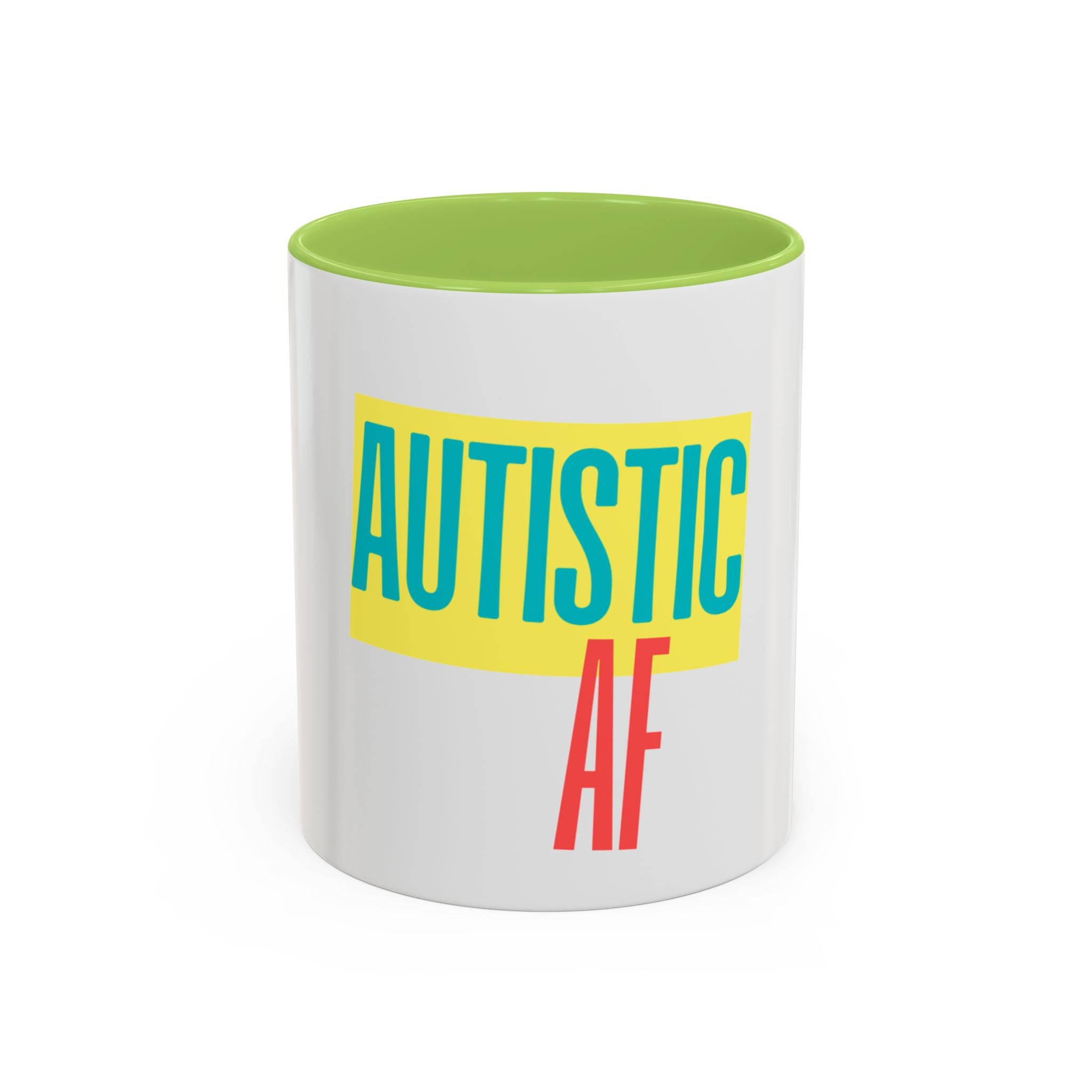 Autistic AF Accent Coffee Mug – Bold Pride Statement Mug (11/15oz)