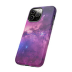 Custom Galaxy Phone Case — Personalized Purple Nebula iPhone Cover with Text