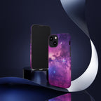 Custom Galaxy Phone Case — Personalized Purple Nebula iPhone Cover with Text