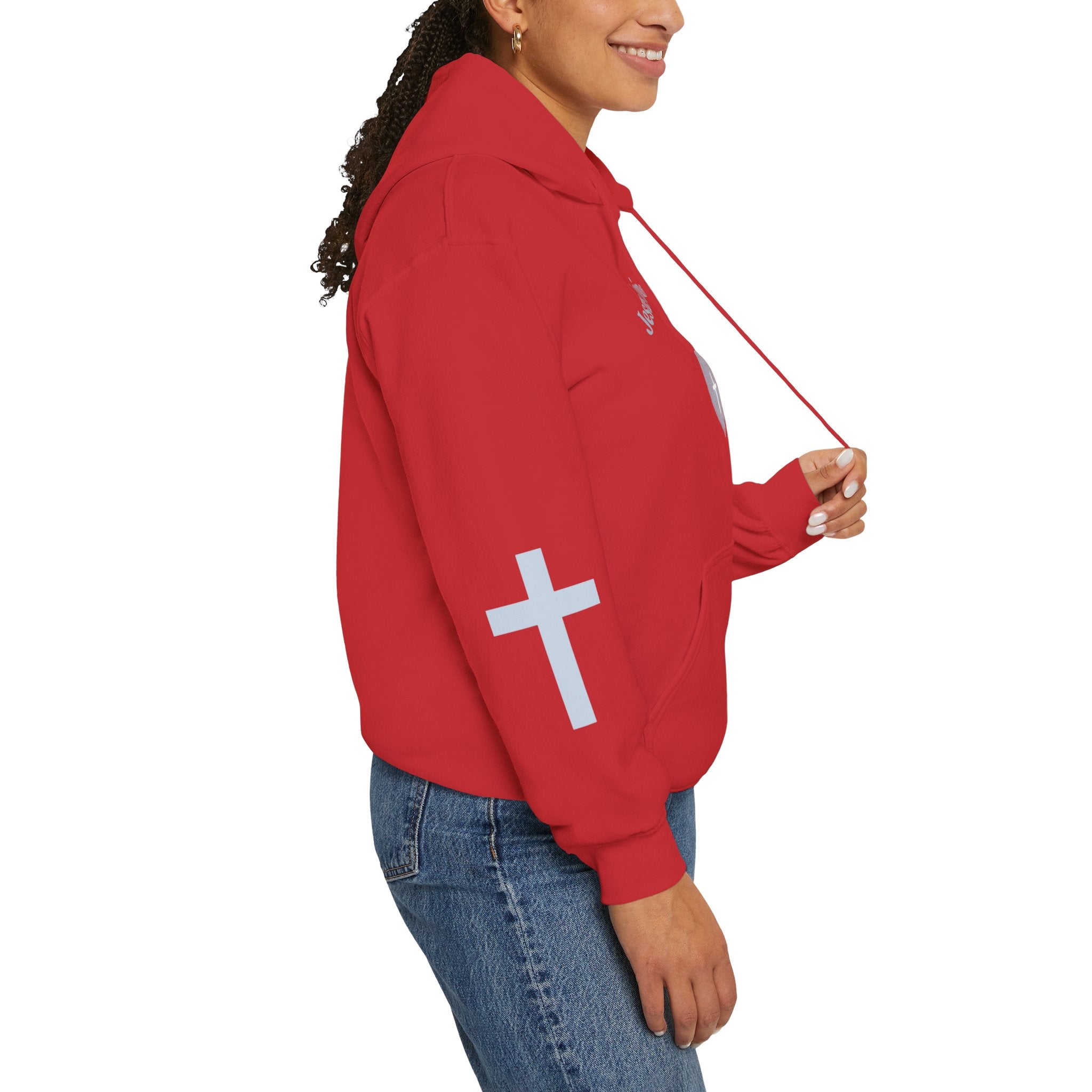 Jesus Loving Baddie Hoodie — Psalm 46:5 Christian Heart Cross Pullover