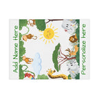 Personalized Jungle Safari Toddler Blanket — Add Name Here