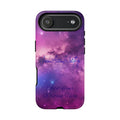 Custom Galaxy Phone Case — Personalized Purple Nebula iPhone Cover with Text