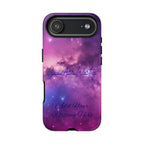 Custom Galaxy Phone Case — Personalized Purple Nebula iPhone Cover with Text