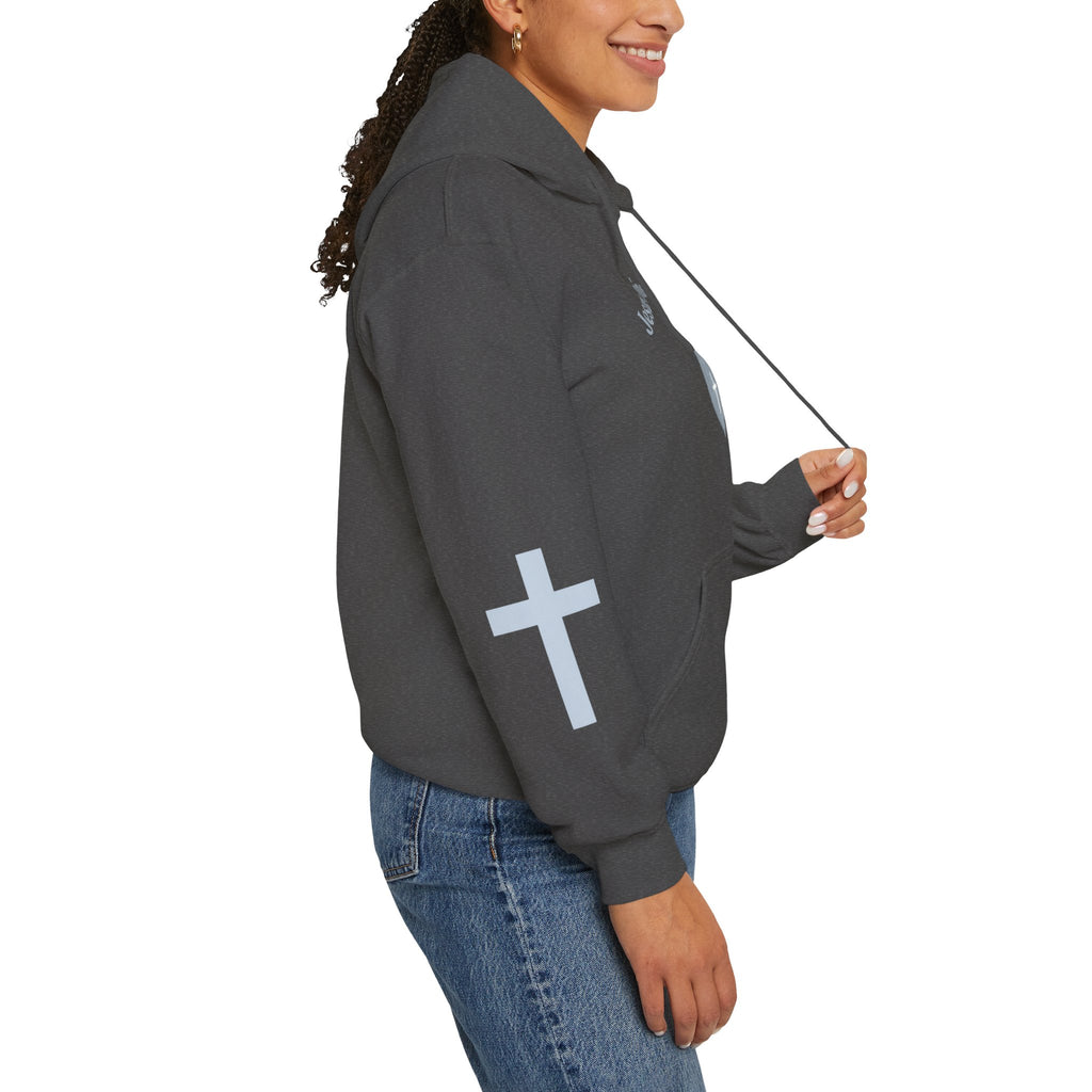 Jesus Loving Baddie Hoodie — Psalm 46:5 Christian Heart Cross Pullover
