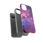 Custom Galaxy Phone Case — Personalized Purple Nebula iPhone Cover with Text