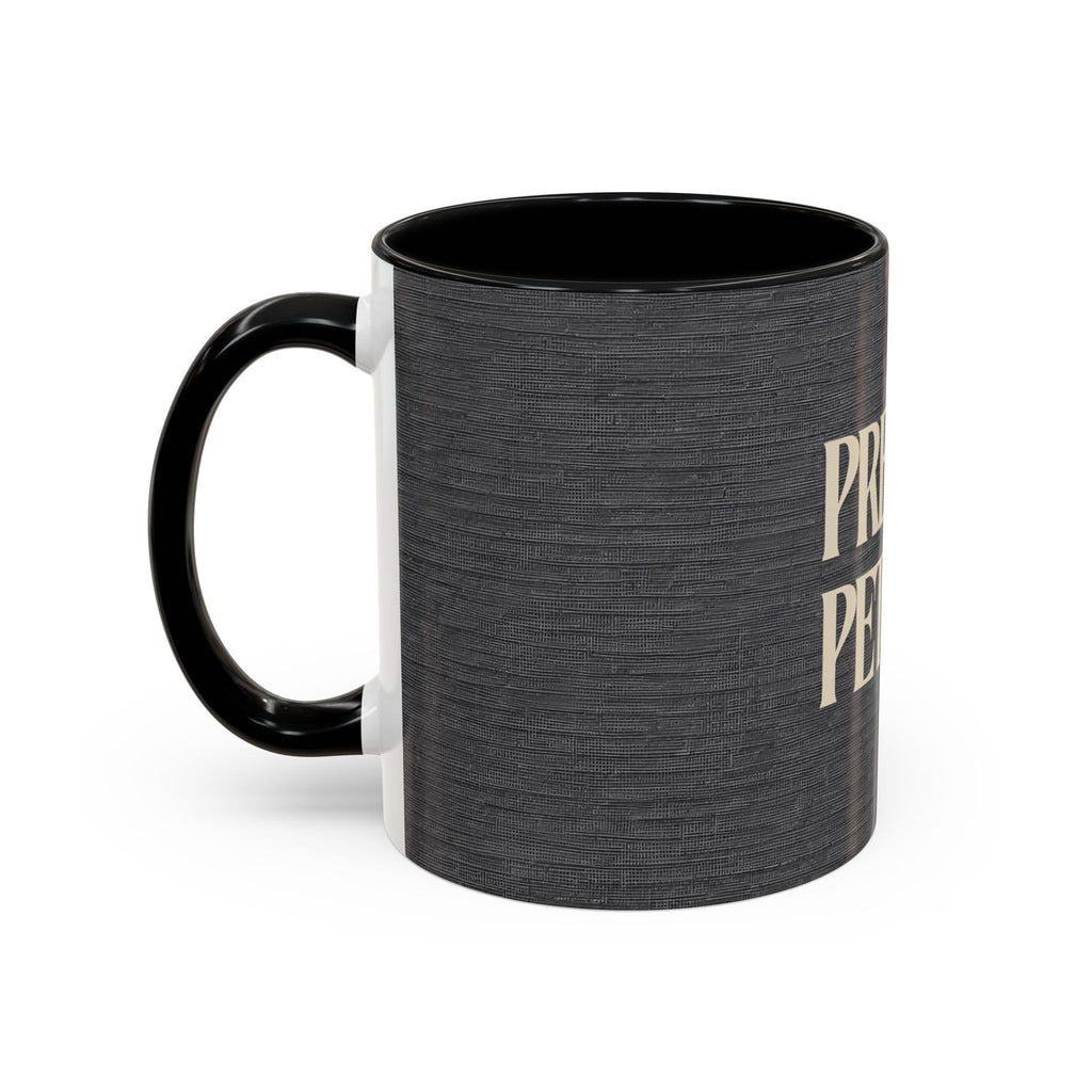 Pretty & Petty Accent Coffee Mug – Funny Sassy Black 11/15oz