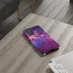 Galaxy "You Are Worthy" Phone Case — Motivational Nebula Design, Customizable Text