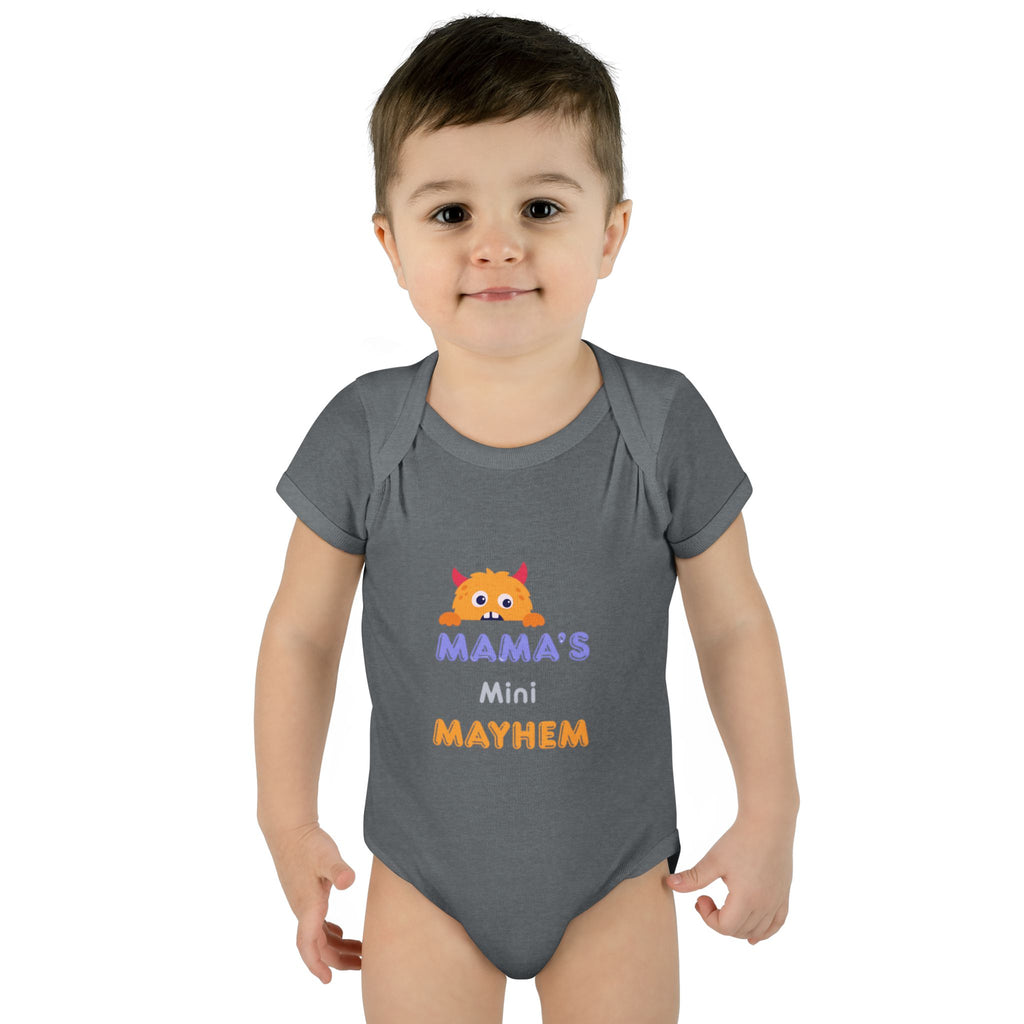 Baby Bodysuit - "Mama’s Mini Mayhem" Cute Monster Infant Onesie
