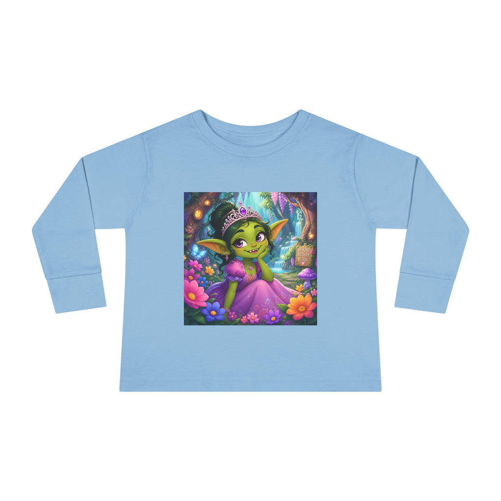 Goblin Princess Toddler Long Sleeve Tee — Cute Fantasy Fairy Garden Shirt