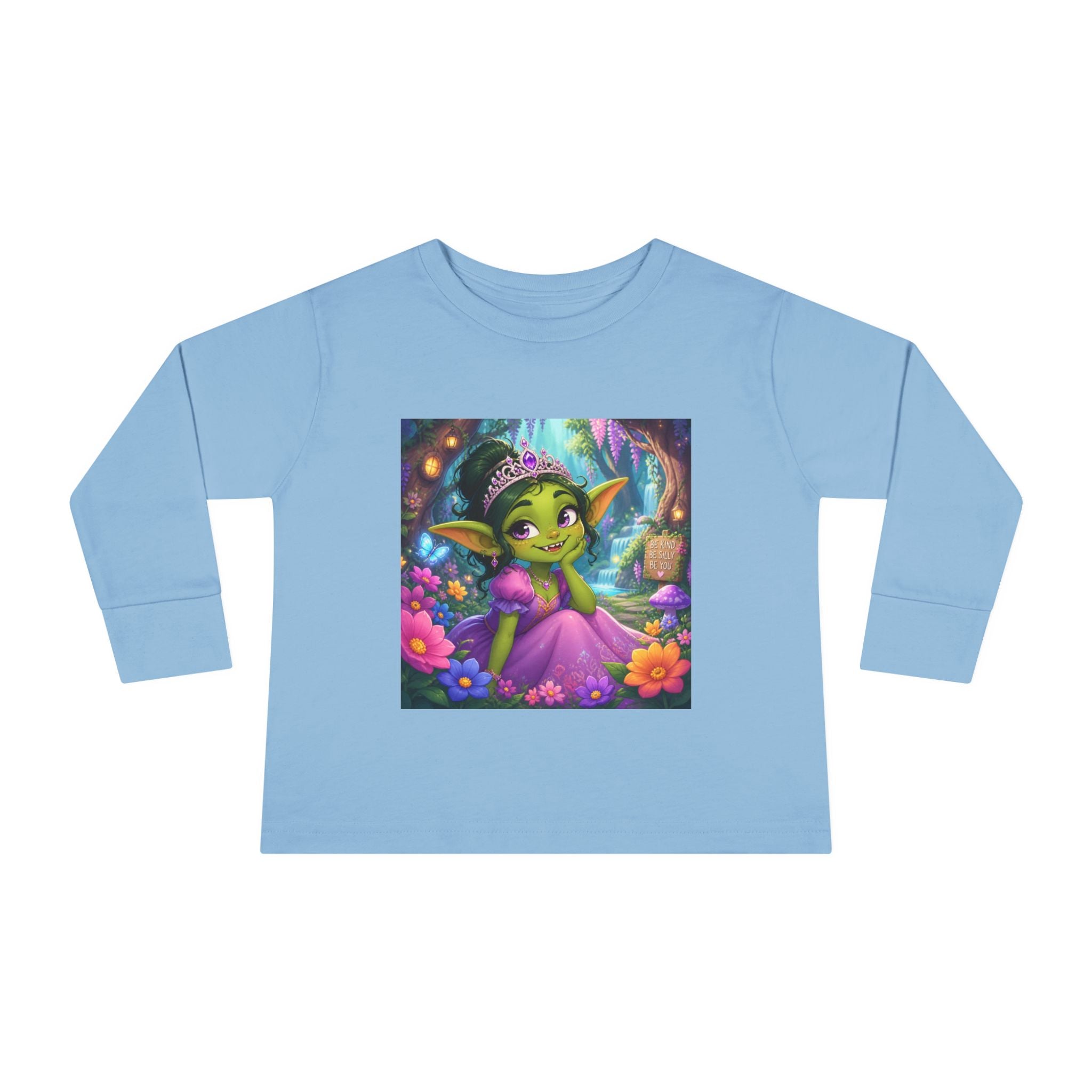 Goblin Princess Toddler Long Sleeve Tee — Cute Fantasy Fairy Garden Shirt
