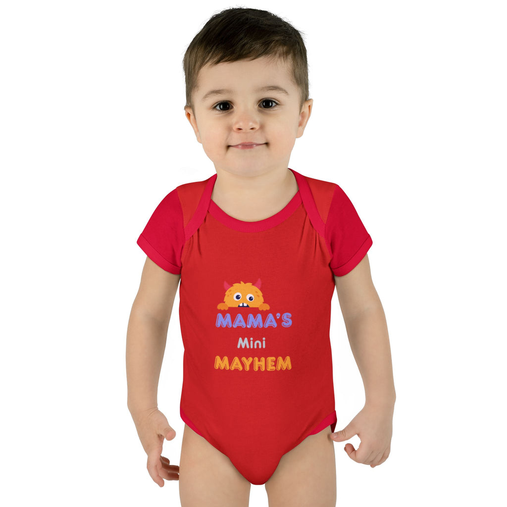 Baby Bodysuit - "Mama’s Mini Mayhem" Cute Monster Infant Onesie