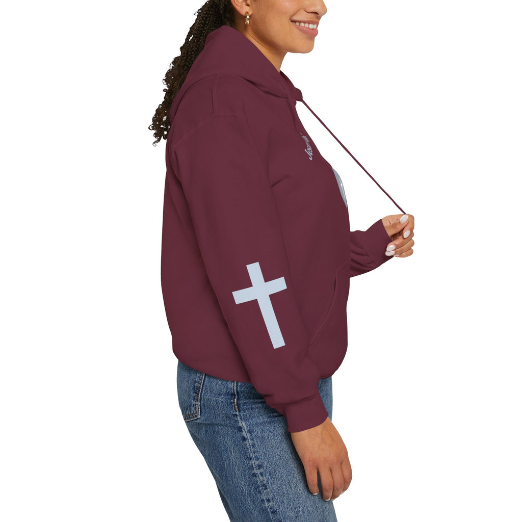 Jesus Loving Baddie Hoodie — Psalm 46:5 Christian Heart Cross Pullover