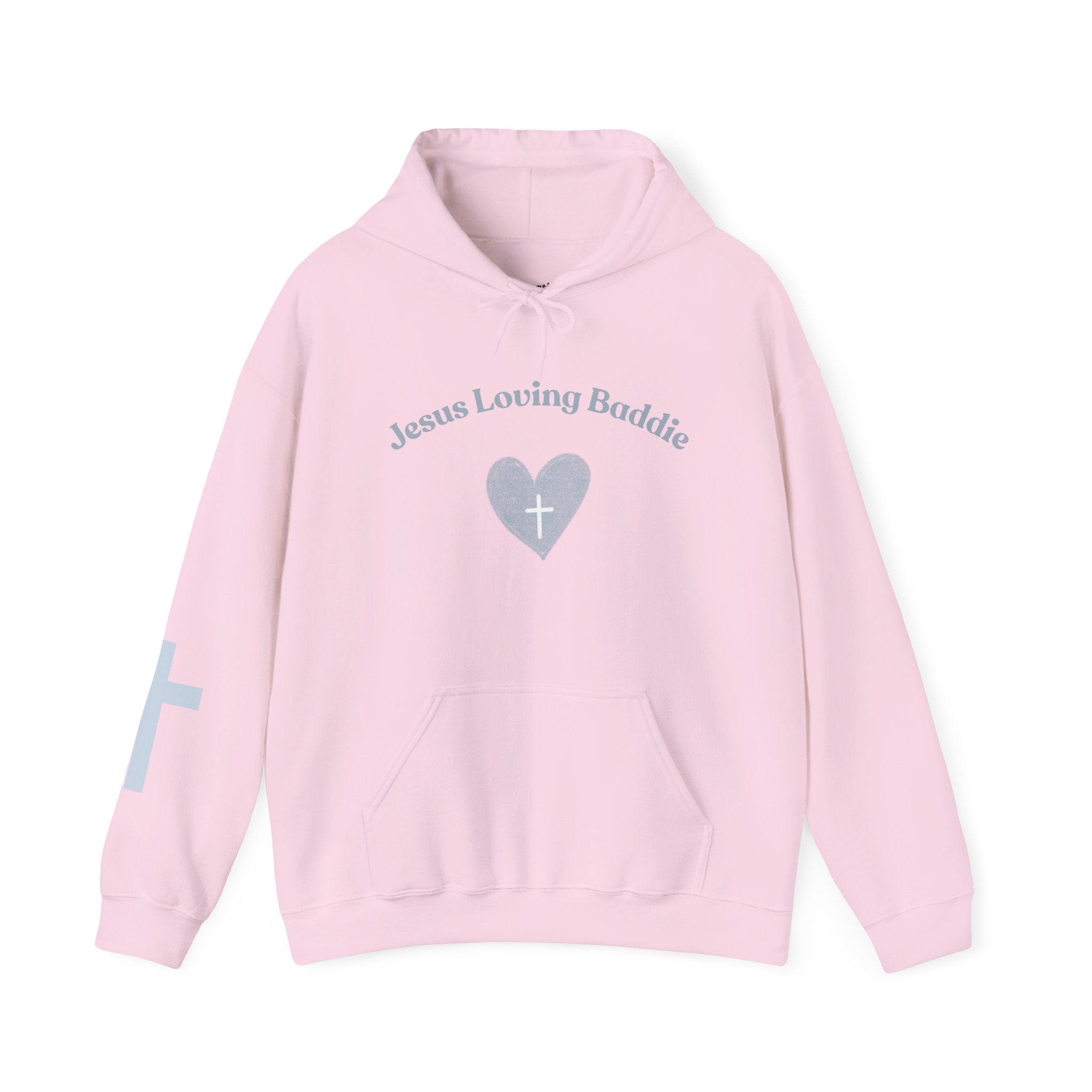 Jesus Loving Baddie Hoodie — Psalm 46:5 Christian Heart Cross Pullover