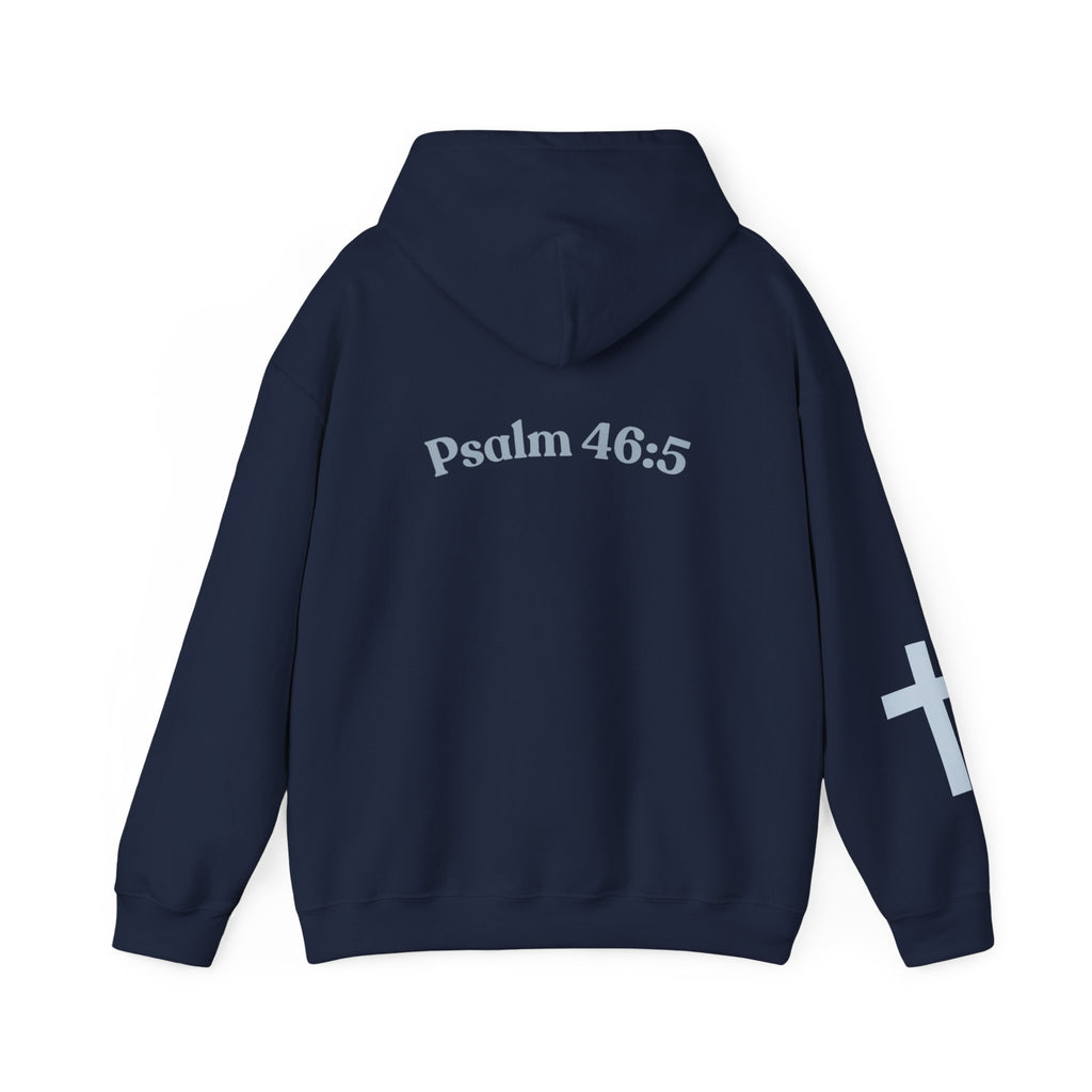 Jesus Loving Baddie Hoodie — Psalm 46:5 Christian Heart Cross Pullover