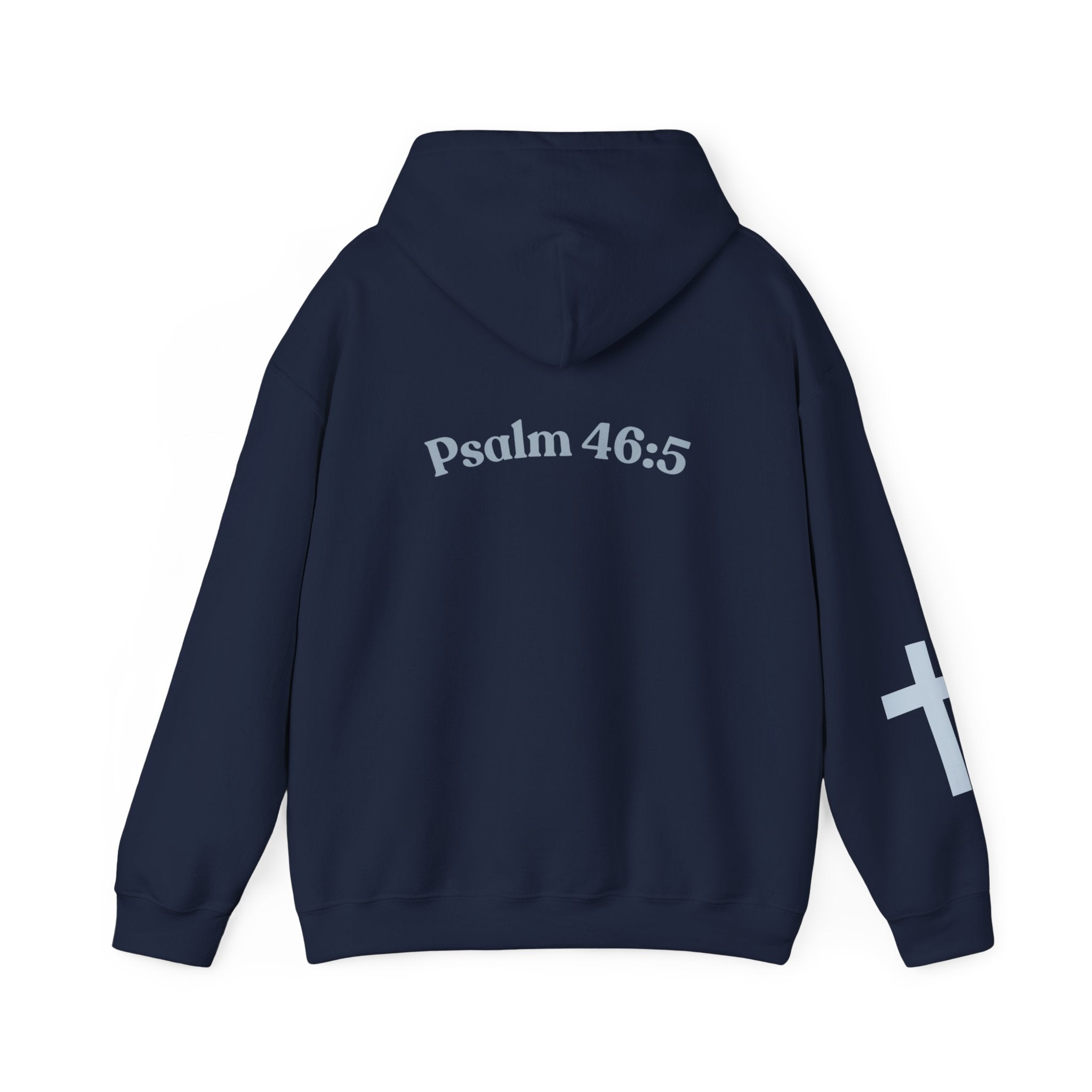 Jesus Loving Baddie Hoodie — Psalm 46:5 Christian Heart Cross Pullover